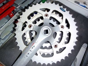 チェーンリング前部（作業後）
