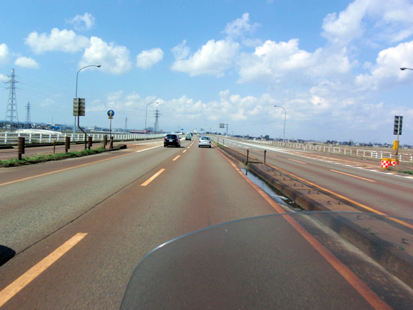 国道１７号線から国道８号線へ