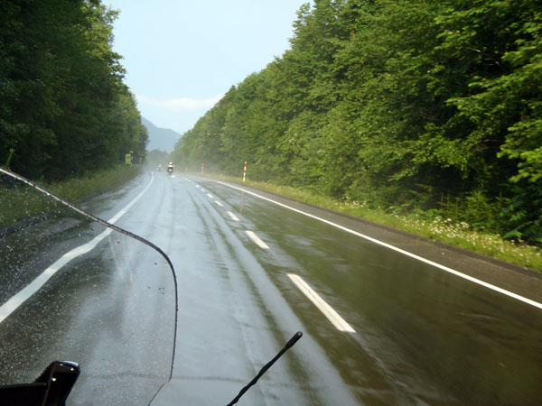 大雨が降ったと思われる国道２４１号線（足寄国道）