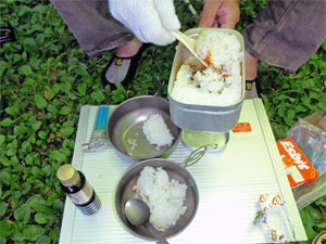 メスティンで炊飯