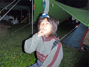 キャンプ場の夜