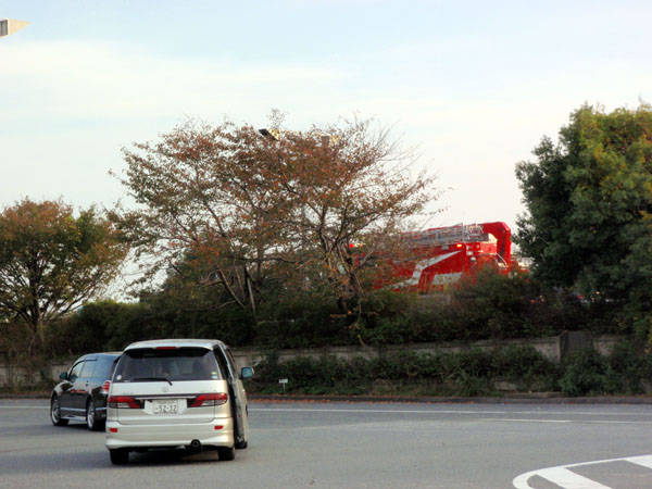 バスの事故現場