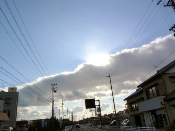 浜名湖に掛かる雲