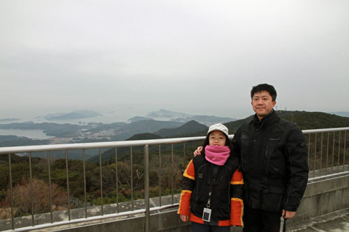 朝熊山展望台にて