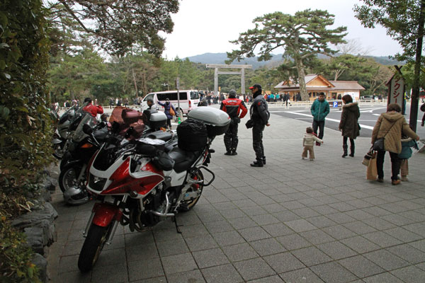 伊勢神宮（内宮前）のバイク駐車場