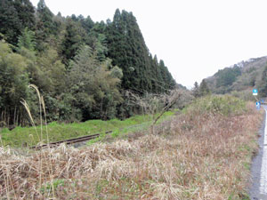 県道３２号線と小湊鉄道