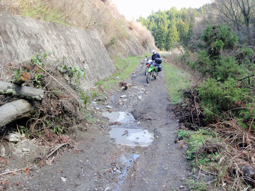引き返すしかない林道