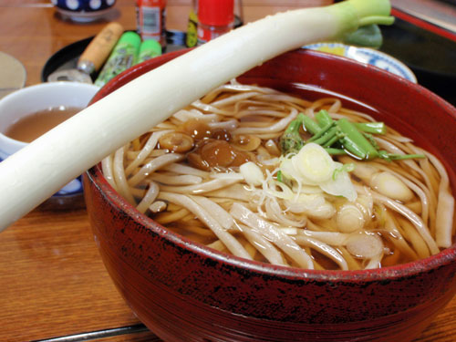 ねぎ一本で食べるねぎそば