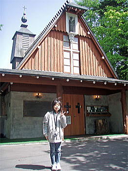 軽井沢の協会にて