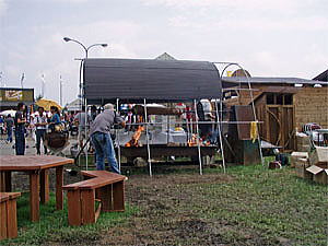 白馬豚が丸焼き中