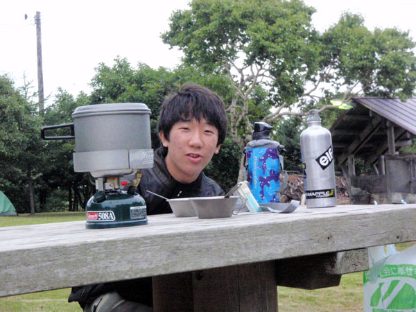 稚内森林公園キャンプ場にて