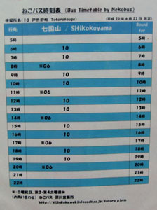 ねこバス時刻表