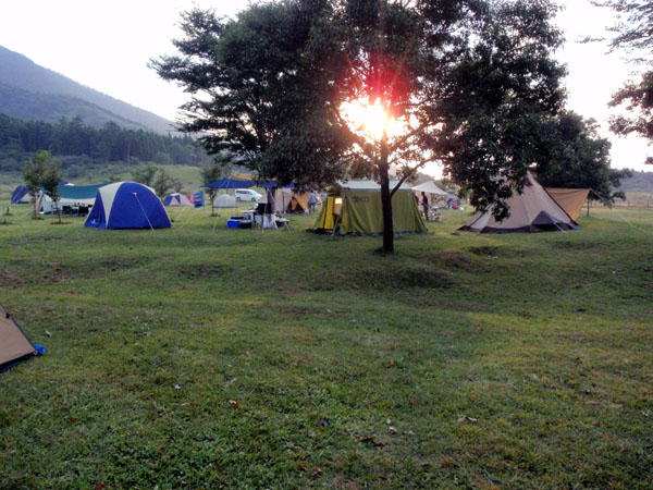 鍋平キャンプ村の朝