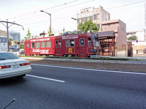 豊橋付近で路面電車と遭遇