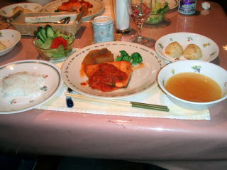 美瑛ポテトの丘ＹＨの夕食