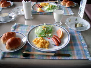 美瑛ポテトの丘ＹＨの朝食