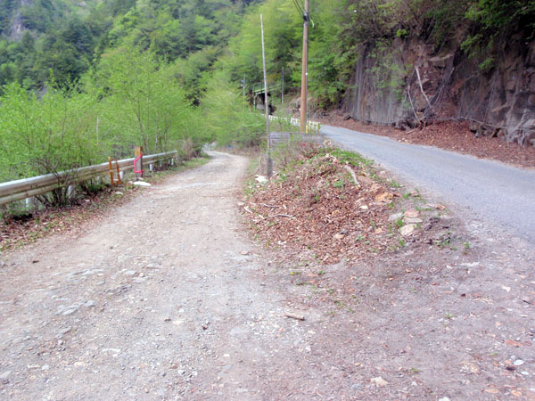 林道「上野大滝線」入口