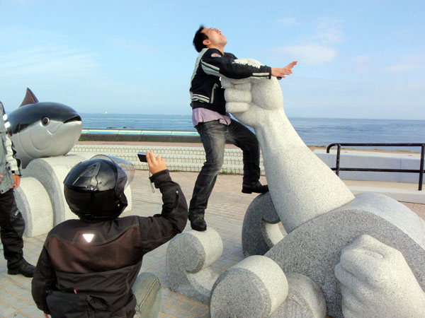 キリンさんのパフォーマンス