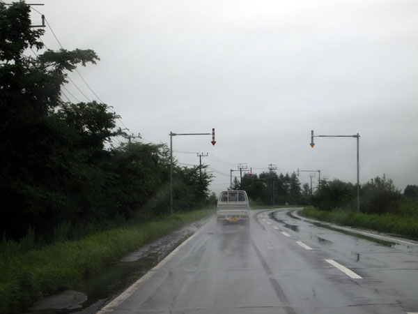 国道391号線を走行