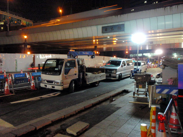 補修工事中の日本橋