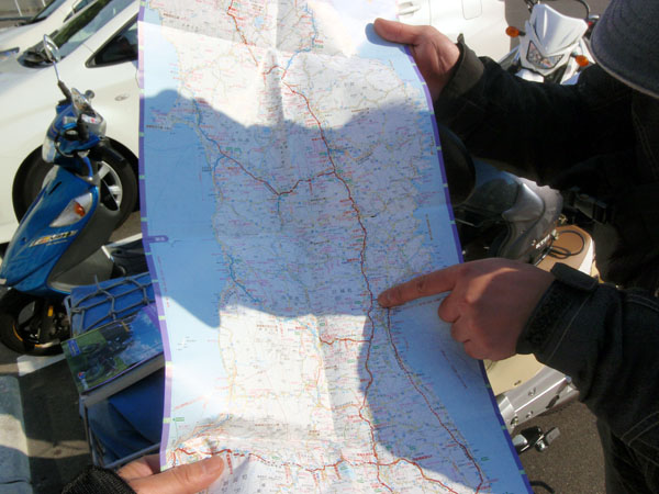 地図で現在地確認