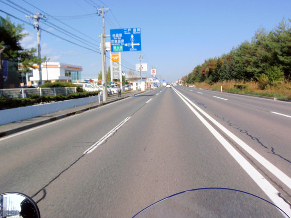 直線道路が多い国道４号線