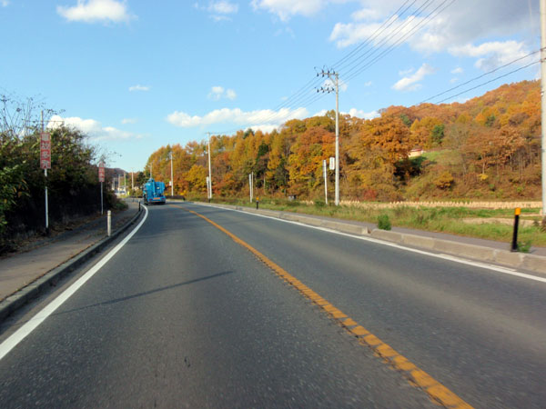 国道４号線沿いの紅葉