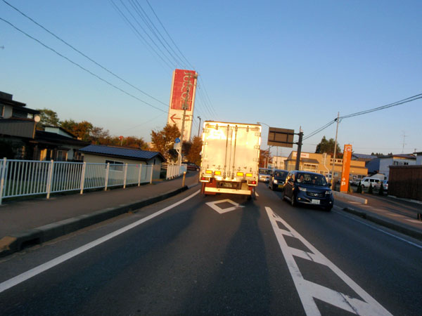 国道４号線　夕方