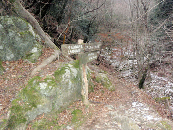 トンネル横の雪