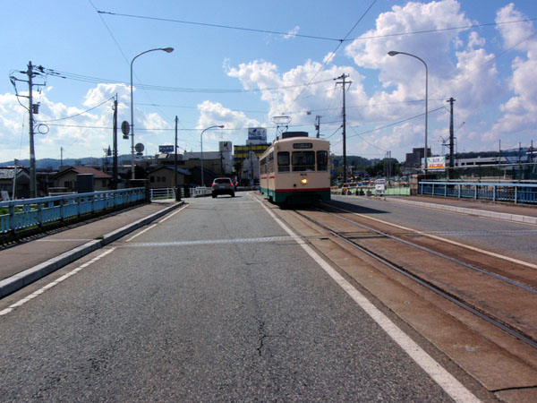 富山市街の路面電車