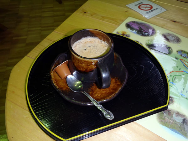 道の駅ではコーヒーを飲む