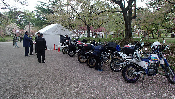 弘前公園内にて