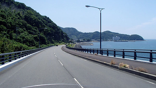 海の景色の眺めが良いルート