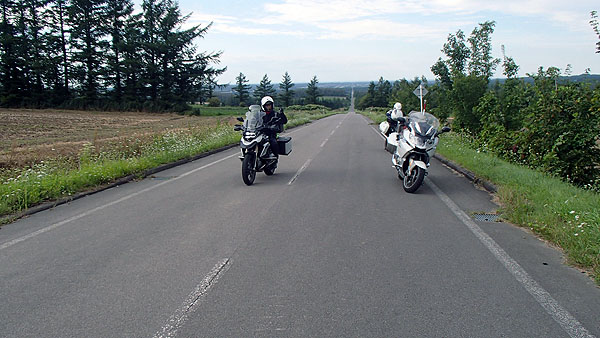 斜里の直線道路にて