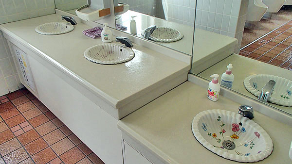 道の駅「にしおこっぺ花夢」の手洗い所